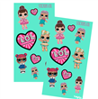 Stickers en planchitas LOL 6u